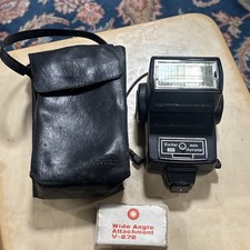 Vivitar 272 Auto Thyristor Electronic Shoe Mount Flash w/ Case Tested Working