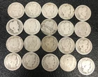 Half-Roll Silver Barber Quarters 25c ($5 Face) 20 Twenty 90% Silver Coins