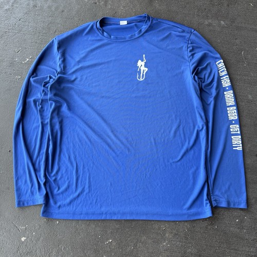 Dirty Hooker Funny Fishing Long Sleeve Shirt With Cool Graphic On Back Size Xl - 第 3/8 張圖片