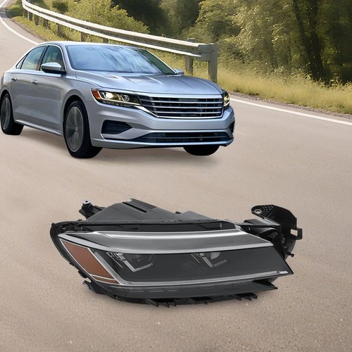 Right LED Headlamp for 2020-2022 VW Passat S/SE/R-Line Non-SEL No AFS, With DRl - Picture 2 of 12