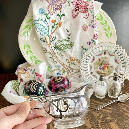 VTG & Victorian Inspired Eclectic Tablescape / Vignette Starter / Assemblage Lot