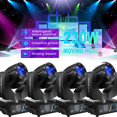 4X 230W 7R Sharpy LED Moving Head Bühnenlicht Beam 8+16Prisma Gobos Scheinwerfer
