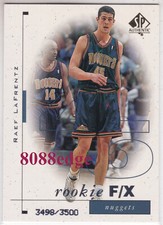 1998-99 SP AUTHENTIC ROOKIE CARD #93: RAEF LaFRENTZ #3498/3500 NUGGETS RC/KANSAS