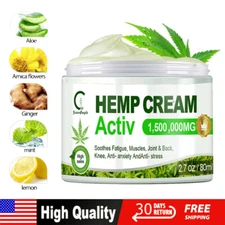 Hemp Pain Relief Cream 1,500,000mg For Massage to Relieve Back/Neck/Joint Pain~