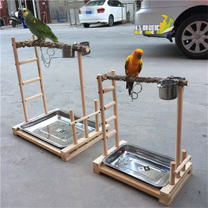 parrot stand wood