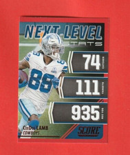 2021 Panini Score NEXT LEVEL STATS RED # NL22 CeeDee Lamb DALLAS COWBOYS