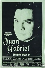 PÓSTER DE LA GIRA DE CONCIERTOS DE SAN DIEGO DE JUAN GABRIEL 2000 - Mariachi, Pop Latino Mexicano