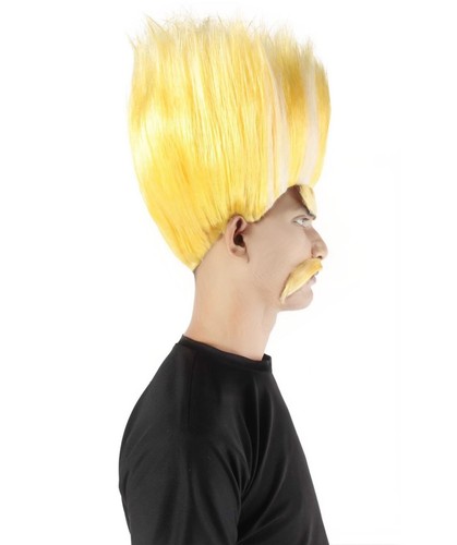 Adult Troll King Wig with Eyebrows & Mustache - Halloween Cosplay Hairpiece - Picture 62 of 121