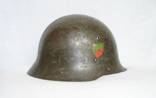 WW2 BULGARIA COMBAT STEEL HELMET M36 TYPE C WITH DECAL