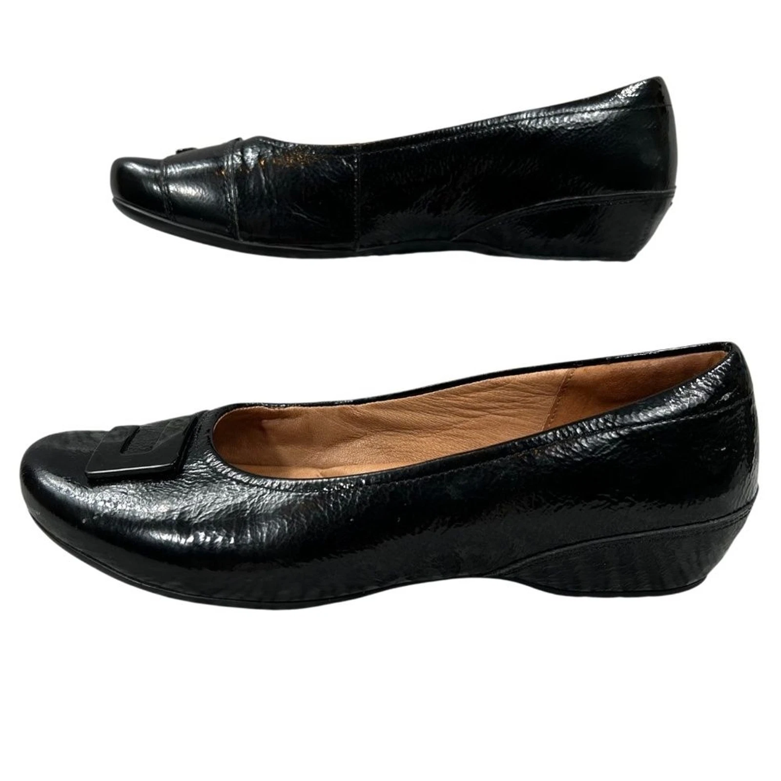 Scarpe ballerine Clarks Artisan nere in vernice misura 6 5