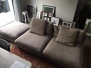 Luxury Feather Filled 6 Seater Modular Sofa Ottoman Parkdale Vic Feather Filled 6 Seater Modular Sofa