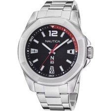 Orologio Uomo Nautica Solo Tempo Tortuga Bay NAPTBF104 Acciaio + Quadrante Nero