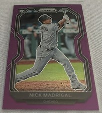 2021 Panini Prizm Baseball Nick Madrigal Chicago White Sox Purple Prizm Rookie
