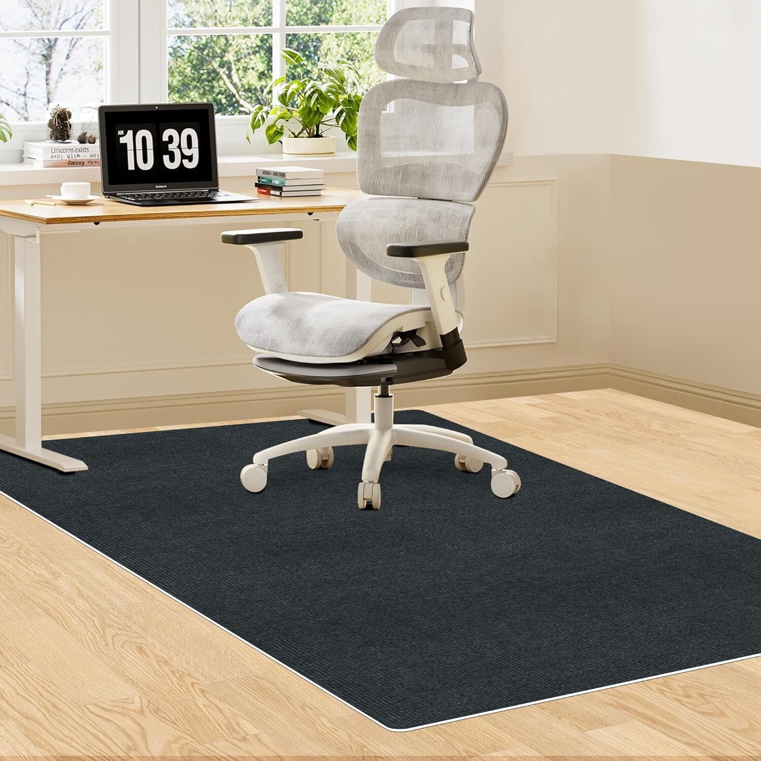 Hardwood Floor Office Chair Mat 55x35 for Desk Gaming Computer Chairs-image