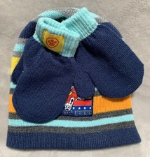 NEW Nickelodeon PAW Patrol MARSHALL Boys' Winter Beanie Cap and Gloves 2pc Set