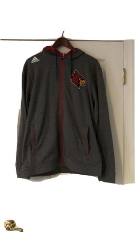 Sudadera con capucha Louisville Cardinals Adidas con cremallera completa para hombre mediana |