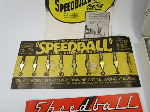 SPEEDBALL Sheaffer Nononsense ARTIST vtg SET CALLIGRAPHY PEN DRAWING Extra Tips - Picture 4 of 8