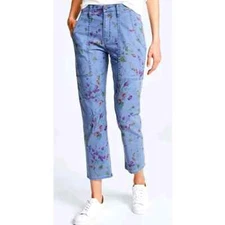 Hudson The Leverage High Rise Ankle Cargo Jeans Size 24