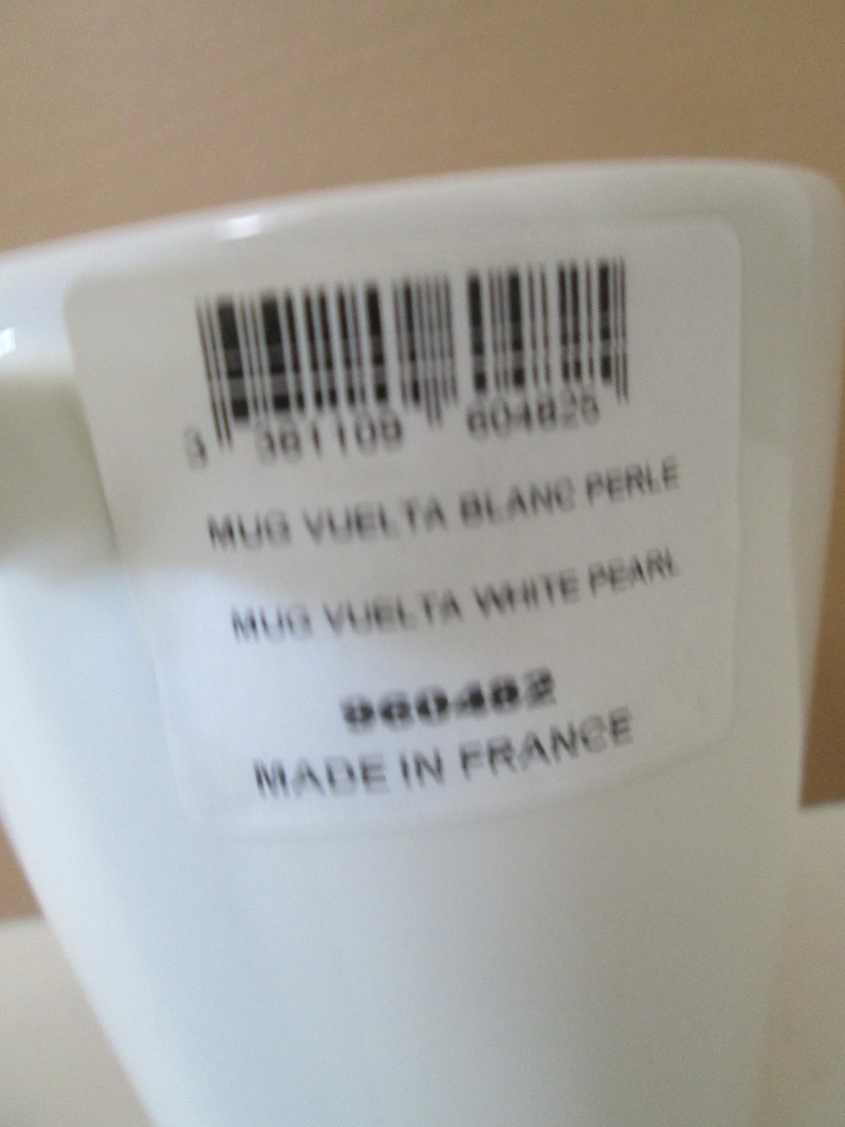 JARS FRANCE VUELTA WHITE PEARL MUG 4" x 3 3/4" 0810I eBay