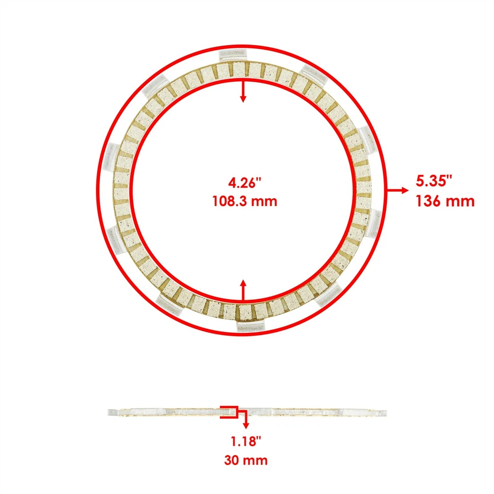 Placa y junta de acero de fricción de embrague para Suzuki GSX-R750X GSXR750X 1996-1999 Foto 3 de 4