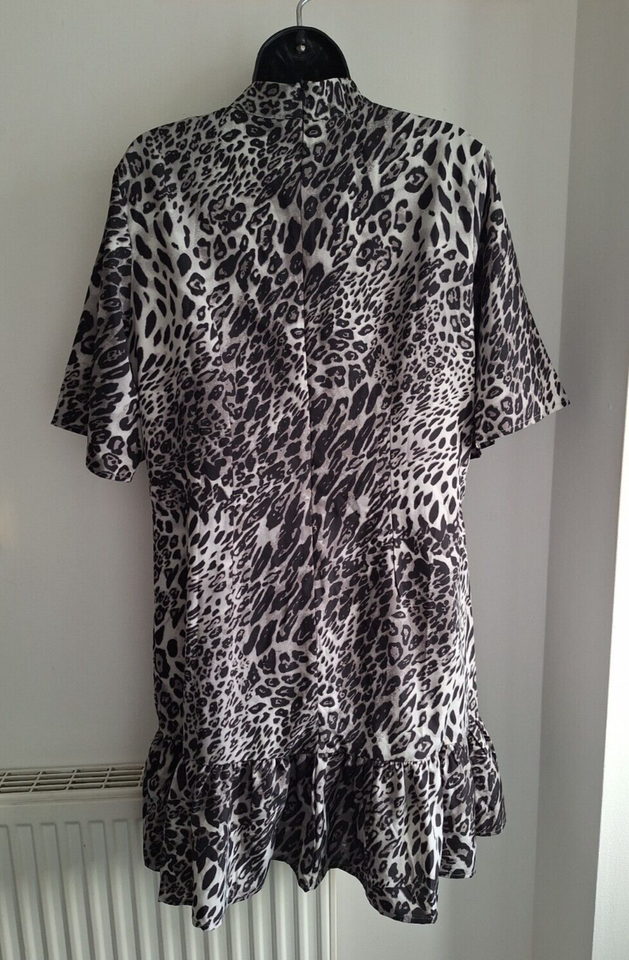 Boohoo Womens Black & Grey Leopard Print Dress Size 16 eBay