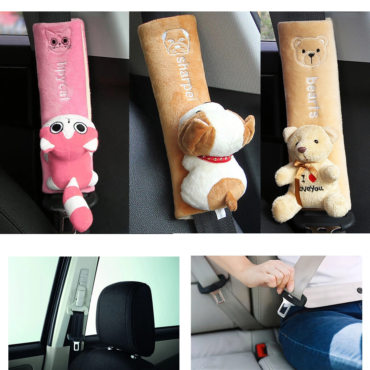 Car seat 2024 belt cover pad