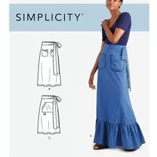 Simplicity Sewing Pattern 9049 10431 Misses Wrapped Skirt Size 14-22