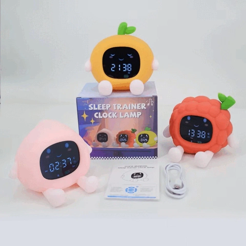 Kids Digital Alarm Clock, Cute Design with Soothing Sounds, Wake Up Light, - Image 2 of 4