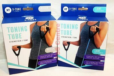 XT Toning Tube Resistance Band X-TONE Fitness Elastic Expander Gym Workout