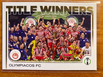 Topps UCC Flagship 24/25 UEFA Soccer Card Olympiacos Title Winners #94