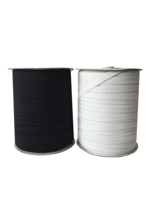 1 cm 10 mm SCHWARZ & WEISS STRETCH ELASTISCH GESTRICKT FLACH ELASTISCH SCHNELLER VERSAND 
