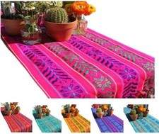 Mexican Woven Rebozo Table Runner Tablecloth Scarf