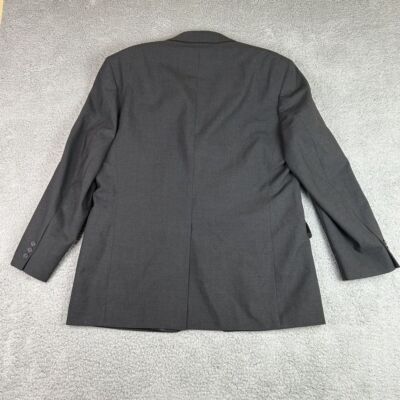 Brooks Stretch Blazer Mens 44R Dark Gray Wool Three-Button