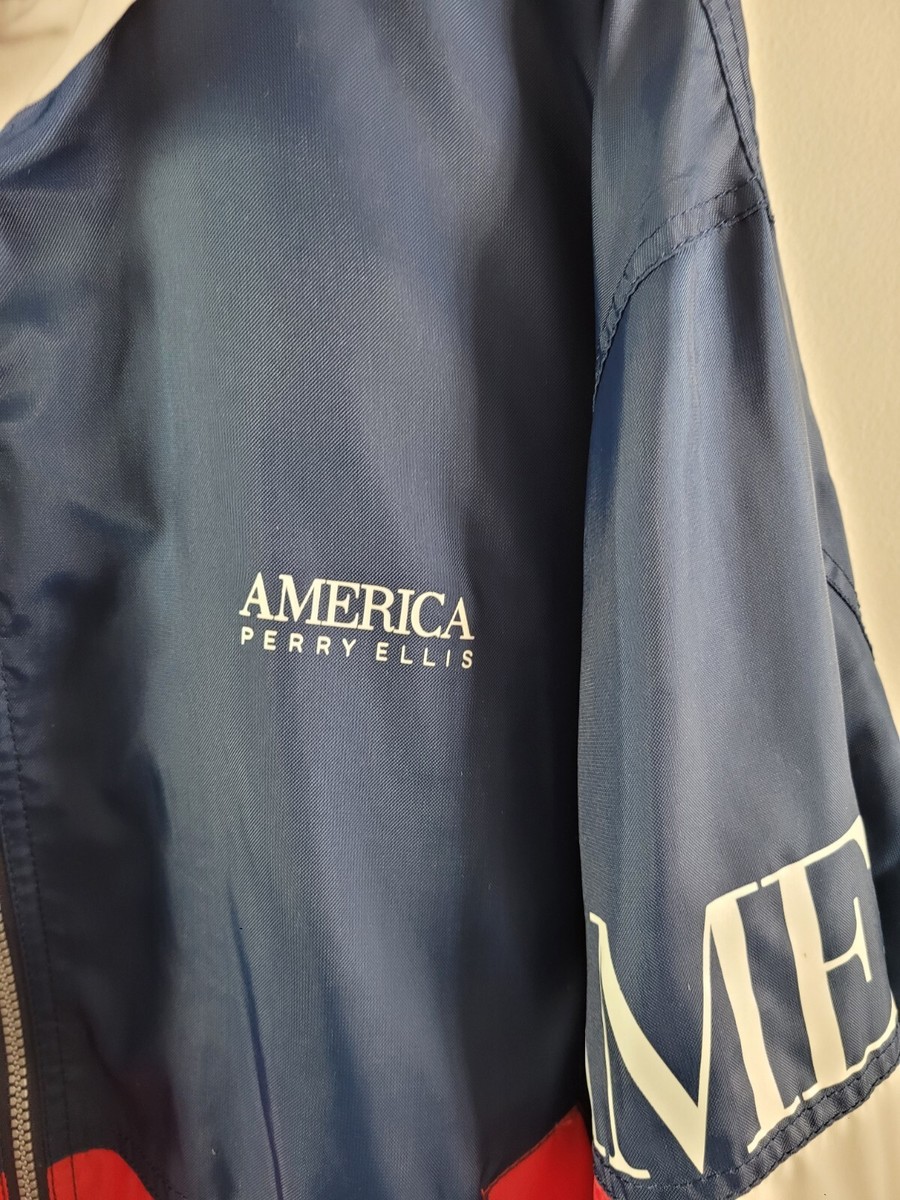 Vintage 1980s PERRY ELLIS America Windbreaker Size XLT | eBay Vintage 1980s PERRY ELLIS America Windbreaker Size XLT | eBay