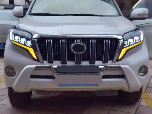 For Land Cruiser Prado 2014-2017 LED Clear Headlight Assembly Front Lamps Pair - Picture 6 of 6