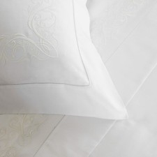 1950 NEW Frette Granada Ricamo 4 PC SHEET SET Sham White Ivory EMBROIDERY Queen