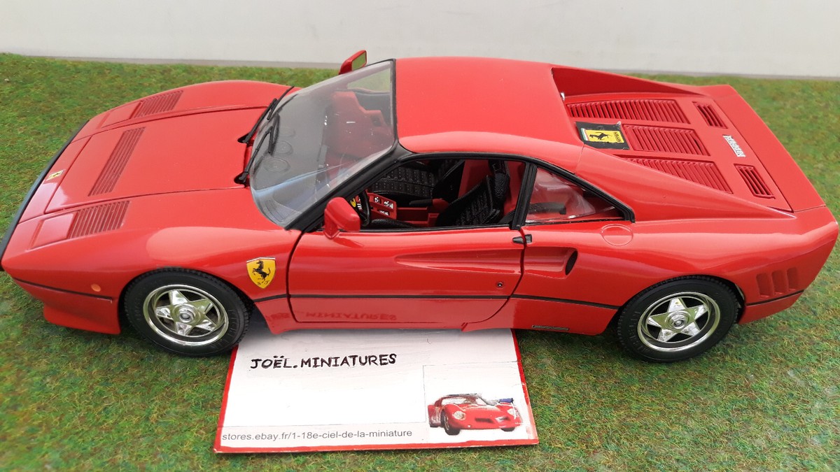 ミニカー Hot Wheels 1984 Ferrari GTO 1:18 FERRARI GTO 1984 rouge au 1/18 BURAGO AMELIOREE voiture