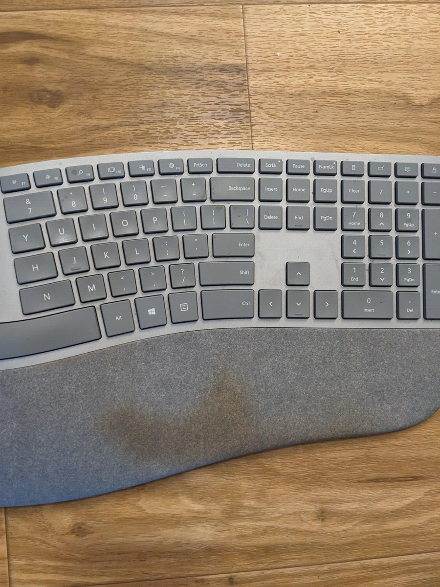 Microsoft 3RA-00001 Ergonomic Wireless Keyboard - Gray for sale