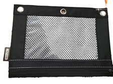 1 X 3-Ring Pencil Pouch w/ Mesh Window, Assorted Colors, School Office Supply