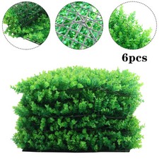 6x Artificial Hedge Fence Panels Privacy Screen Garden Wall Grass Mat