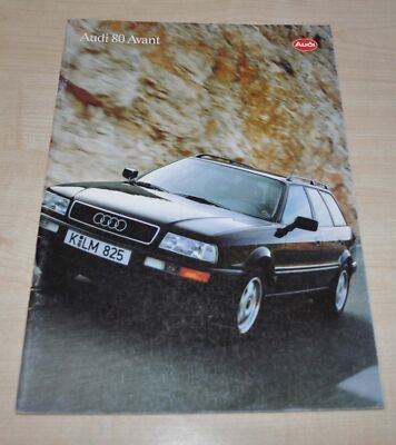 1993 Audi 80 Avant Brochure Prospekt DE Edition 07/93