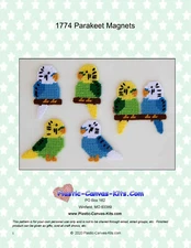 Parakeet Magnets- Plastic Canvas Pattern or Kit