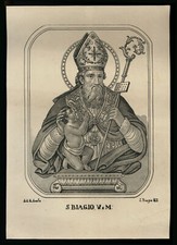 santino stampa popolare 1800 S.BIAGIO V.DI SEBASTE  M.scafa