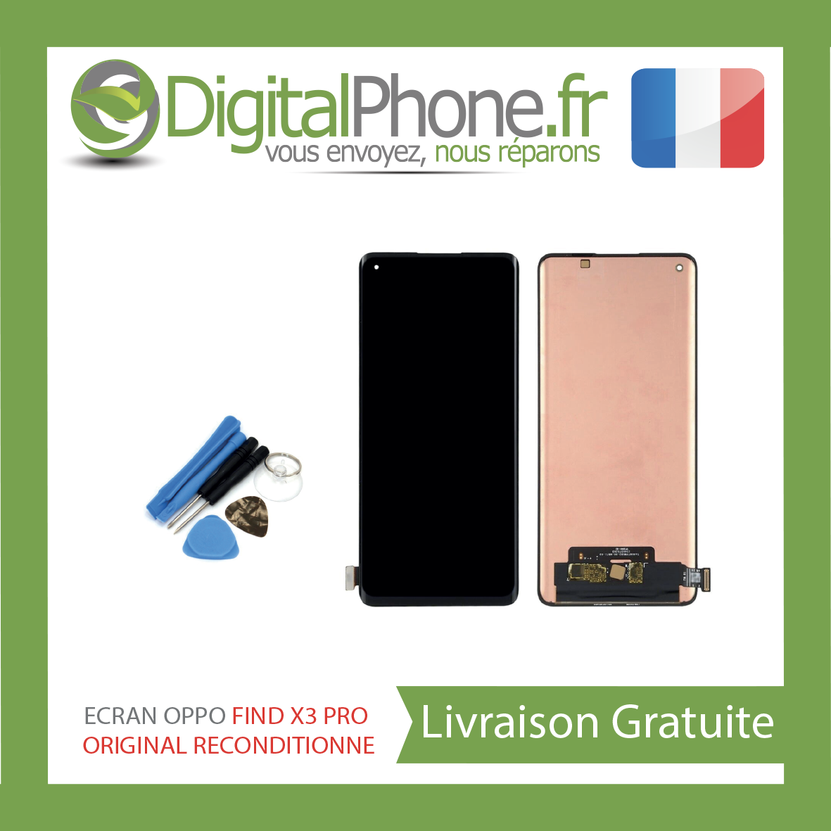 OPPO ÉCRAN LCD Externe pour Oppo Find N2 Flip avec Vitre Tactile Original Noir EUR 239,90 - FR