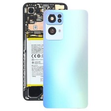 For OPPO Reno7 Pro Original Battery Cover Back Glass with Camera Lens Blue 