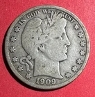 1909S US Barber SILVER Half Dollar "San Francisco" Mint! "LIBERTY" Shows! FINE!