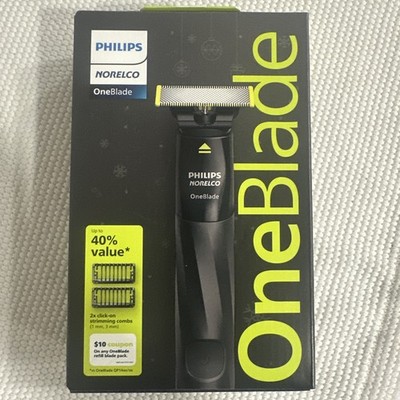     Philips Norelco OneBlade Trimmer & Shaver with 2 Combs   New Sealed 