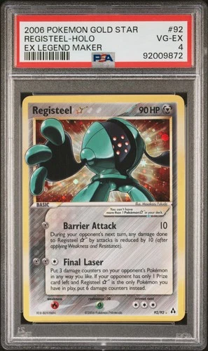 2006 Pokemon EX Legend Maker 92 Registeel Holo PSA 4 92009872