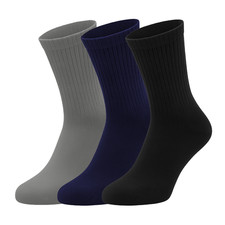 Mens Sports Socks 6 Pairs Cotton Rich Cushioned Everyday Crew Socks Size UK 6-11