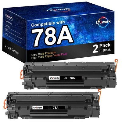 Uniwork 78A Black Toner Cartridges (2-Pack)-Compatible Toner Replacement for ...